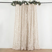 8 ft x 8 ft Leaf Petal Taffeta Photo Backdrop Drape Curtain Panel