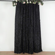 8 ft x 8 ft Leaf Petal Taffeta Photo Backdrop Drape Curtain Panel