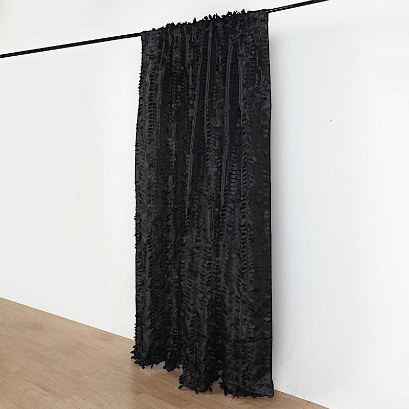 8 ft x 8 ft Leaf Petal Taffeta Photo Backdrop Drape Curtain Panel