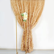 8 ft x 8 ft Leaf Petal Taffeta Photo Backdrop Drape Curtain Panel