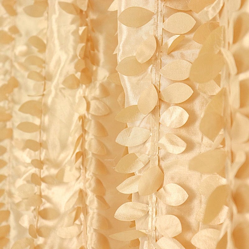 8 ft x 8 ft Leaf Petal Taffeta Photo Backdrop Drape Curtain Panel