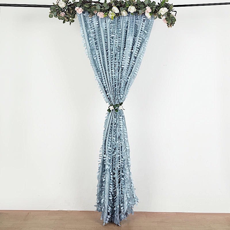 8 ft x 8 ft Leaf Petal Taffeta Photo Backdrop Drape Curtain Panel