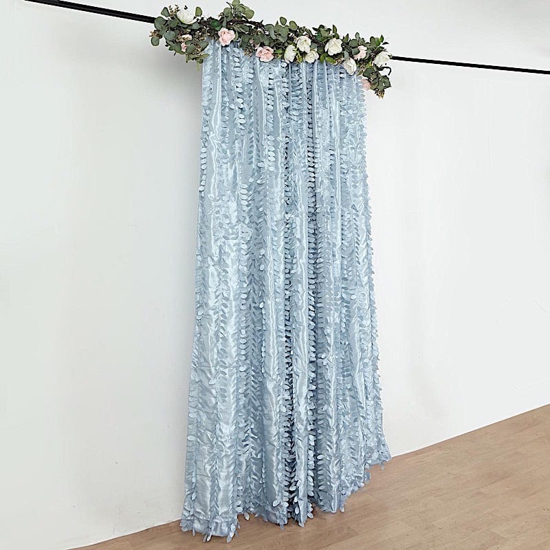8 ft x 8 ft Leaf Petal Taffeta Photo Backdrop Drape Curtain Panel