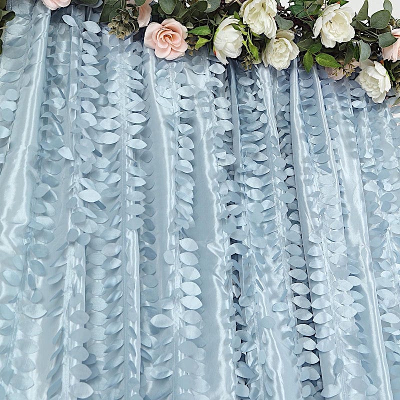 8 ft x 8 ft Leaf Petal Taffeta Photo Backdrop Drape Curtain Panel