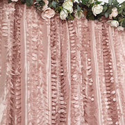 8 ft x 8 ft Leaf Petal Taffeta Photo Backdrop Drape Curtain Panel