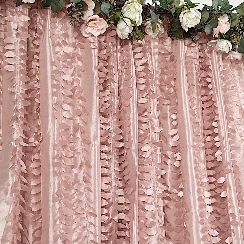 8 ft x 8 ft Leaf Petal Taffeta Photo Backdrop Drape Curtain Panel