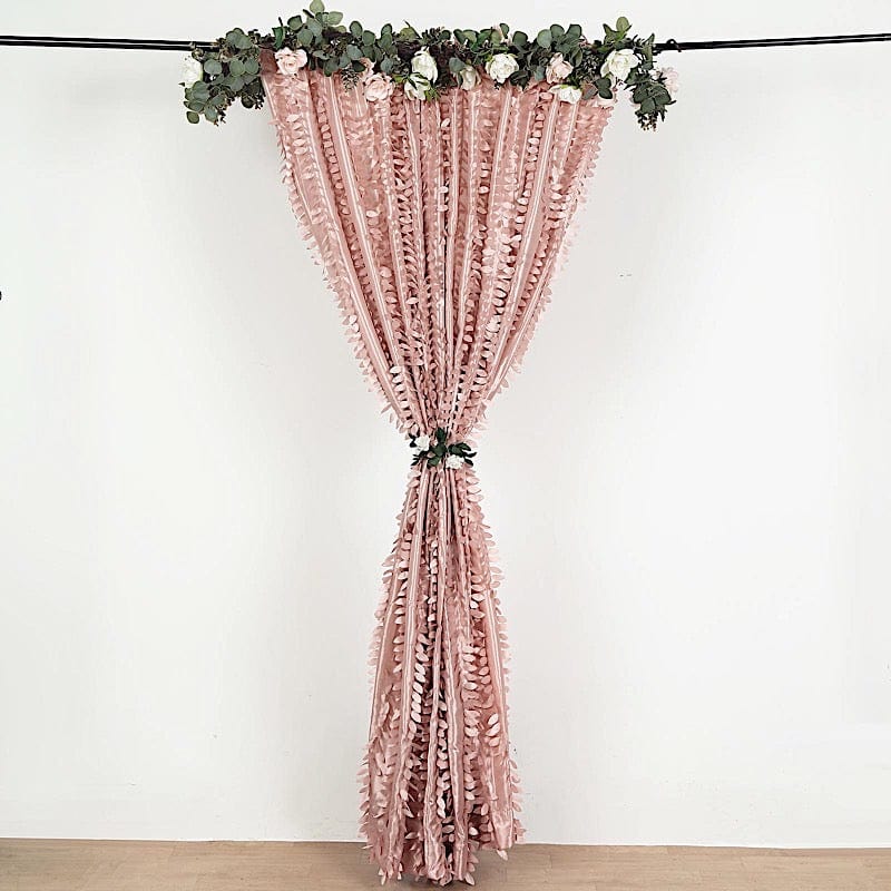 8 ft x 8 ft Leaf Petal Taffeta Photo Backdrop Drape Curtain Panel