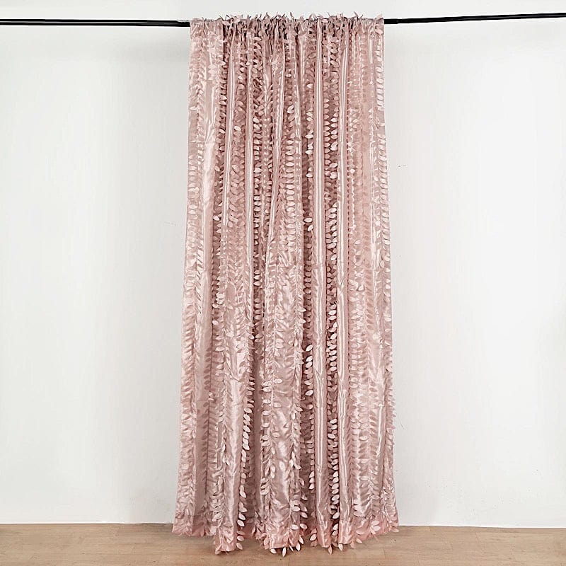 8 ft x 8 ft Leaf Petal Taffeta Photo Backdrop Drape Curtain Panel