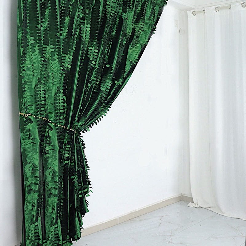 8 ft x 8 ft Leaf Petal Taffeta Photo Backdrop Drape Curtain Panel