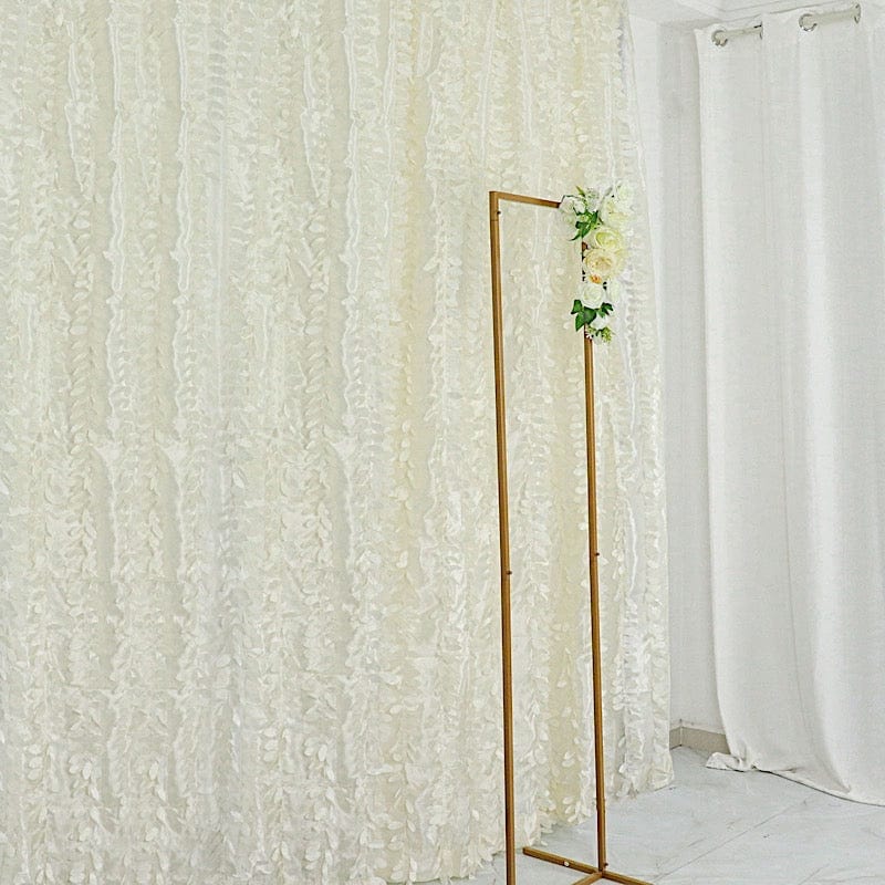 8 ft x 8 ft Leaf Petal Taffeta Photo Backdrop Drape Curtain Panel