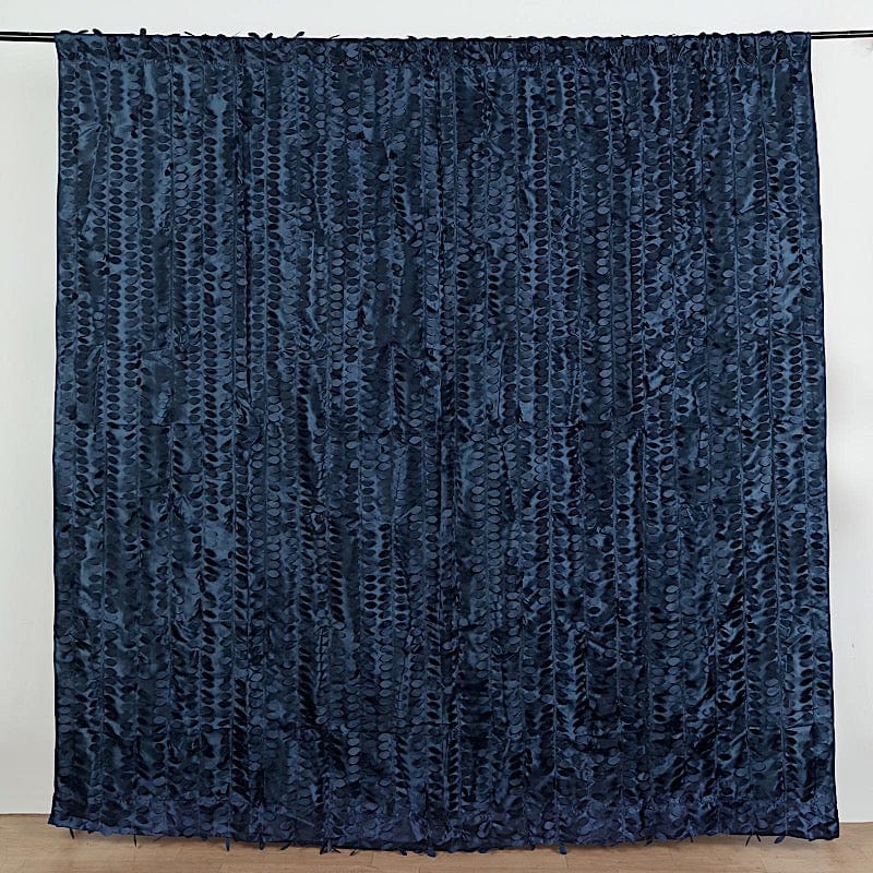 8 ft x 8 ft Leaf Petal Taffeta Photo Backdrop Drape Curtain Panel