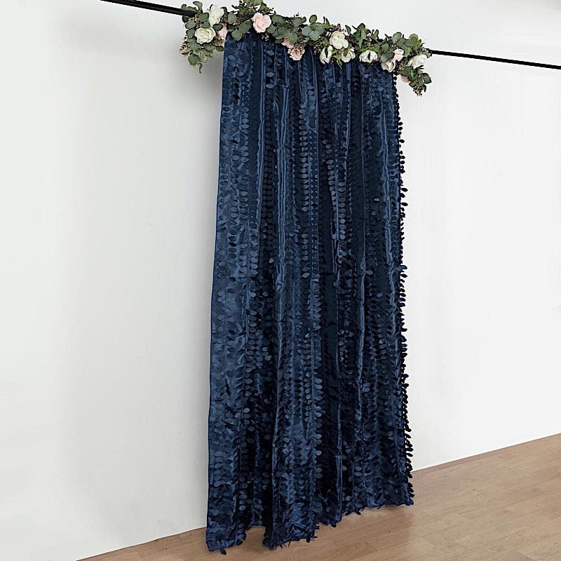 8 ft x 8 ft Leaf Petal Taffeta Photo Backdrop Drape Curtain Panel