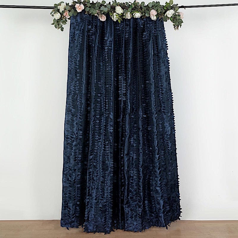 8 ft x 8 ft Leaf Petal Taffeta Photo Backdrop Drape Curtain Panel