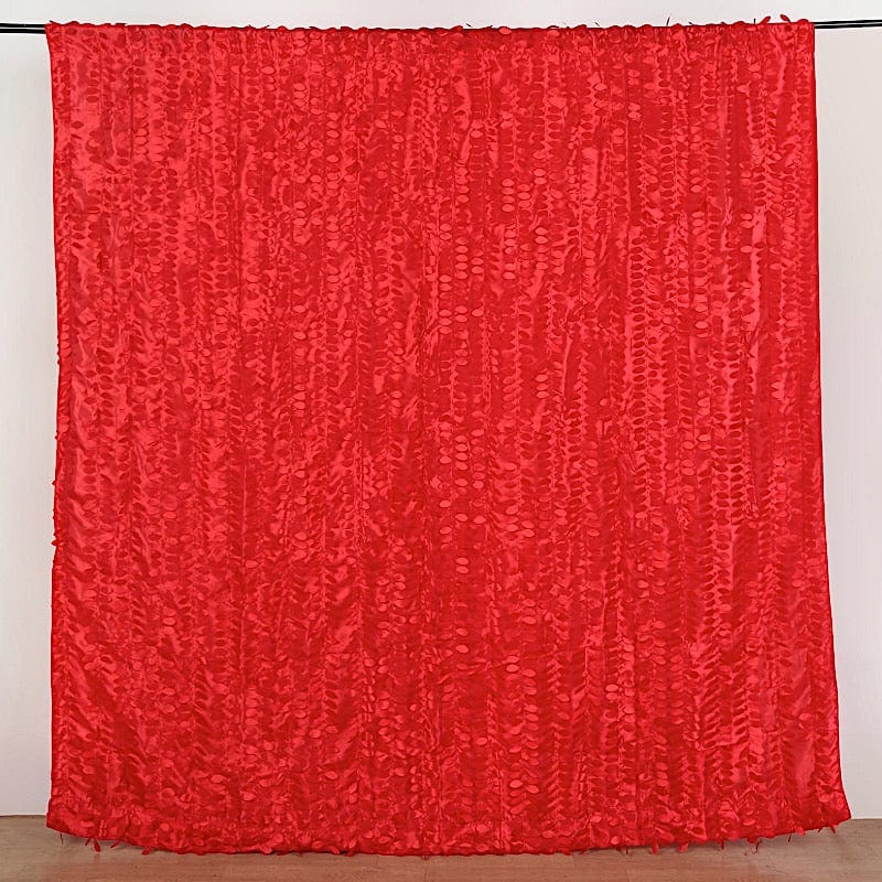 8 ft x 8 ft Leaf Petal Taffeta Photo Backdrop Drape Curtain Panel