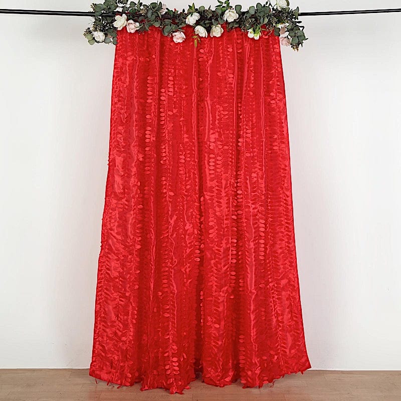 8 ft x 8 ft Leaf Petal Taffeta Photo Backdrop Drape Curtain Panel
