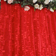8 ft x 8 ft Leaf Petal Taffeta Photo Backdrop Drape Curtain Panel