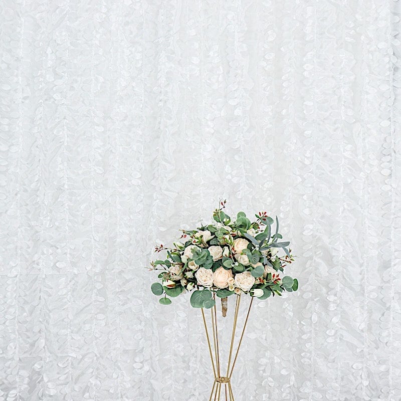 8 ft x 8 ft Leaf Petal Taffeta Photo Backdrop Drape Curtain Panel