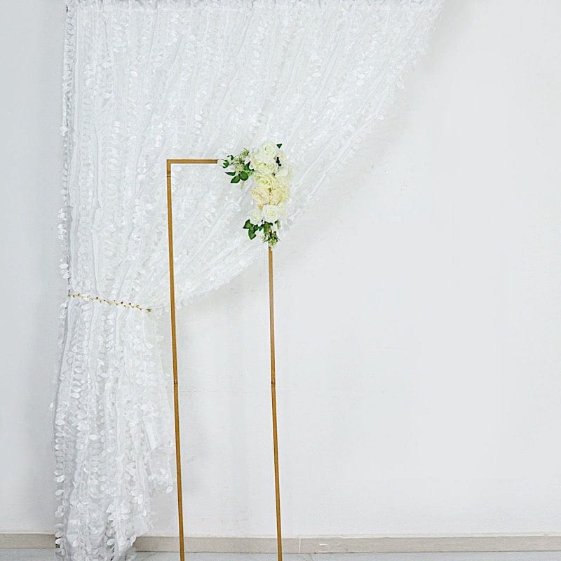 8 ft x 8 ft Leaf Petal Taffeta Photo Backdrop Drape Curtain Panel