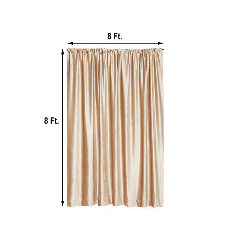 8 ft x 8 ft Premium Velvet Backdrop Curtain