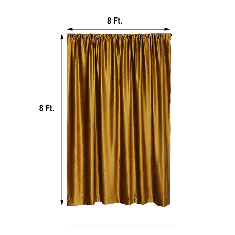 8 ft x 8 ft Premium Velvet Backdrop Curtain
