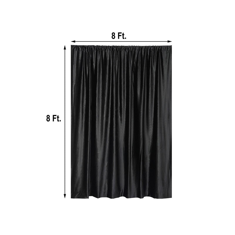 8 ft x 8 ft Premium Velvet Backdrop Curtain