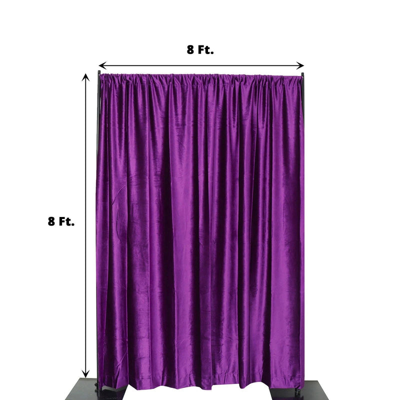 8 ft x 8 ft Premium Velvet Backdrop Curtain