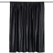 8 ft x 8 ft Premium Velvet Backdrop Curtain BKDP_VEL_8x8_BLK
