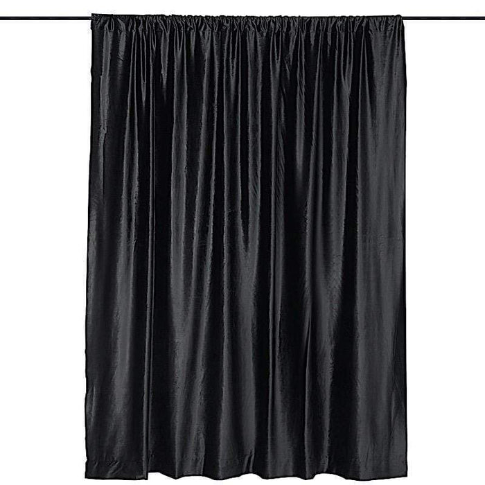8 ft x 8 ft Premium Velvet Backdrop Curtain BKDP_VEL_8x8_BLK