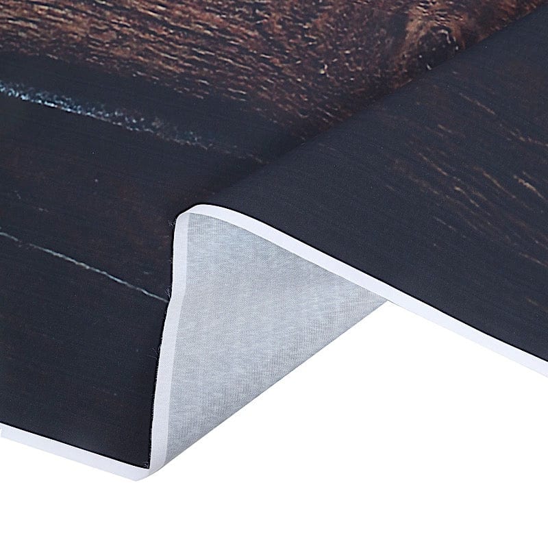 8 ft x 8 ft Printed Vinyl Photo Backdrop 3D Wood Design Party Banner - Dark Brown BKDP_VIN_8X8_WOD08