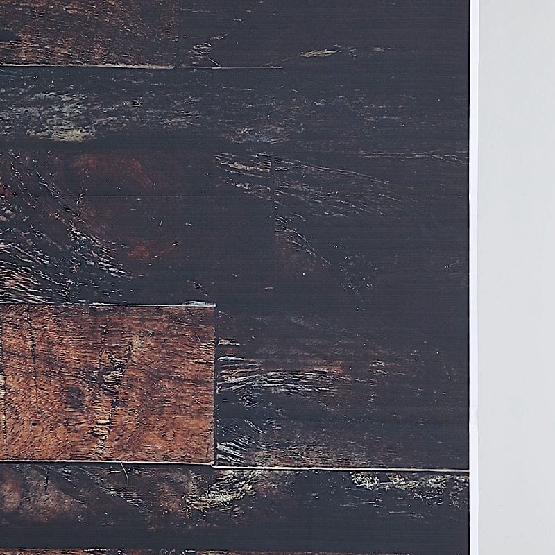 8 ft x 8 ft Printed Vinyl Photo Backdrop 3D Wood Design Party Banner - Dark Brown BKDP_VIN_8X8_WOD08
