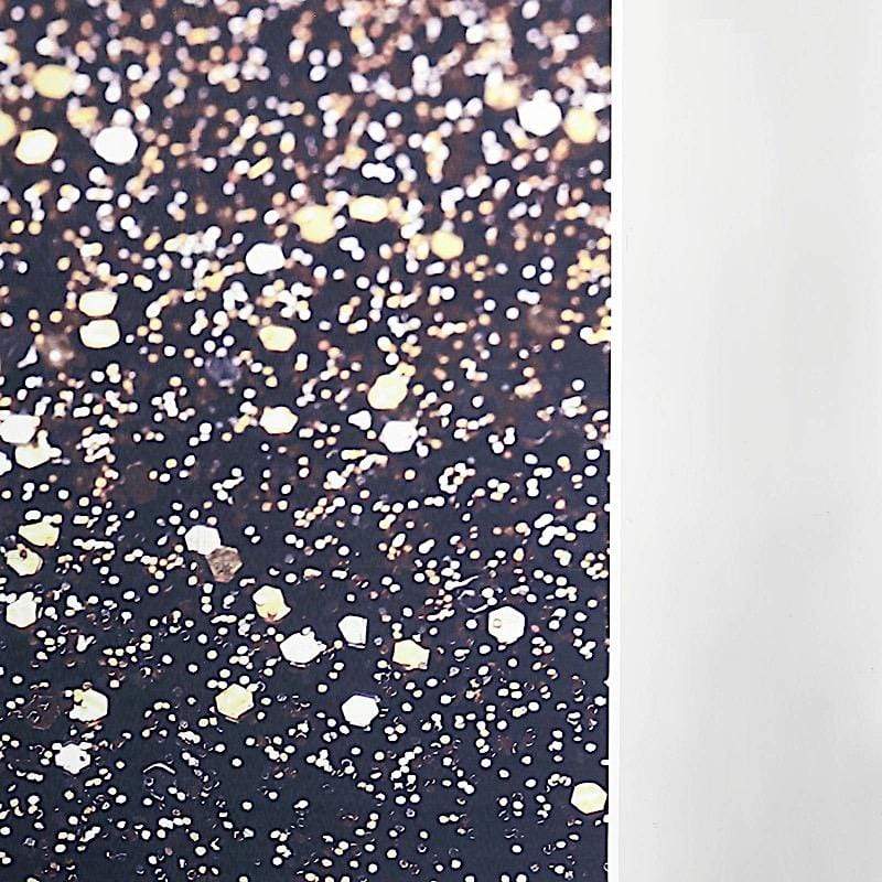 8 ft x 8 ft Printed Vinyl Photo Backdrop Black and Gold Glitter Party Banner BKDP_VIN_8X8_GLIT02