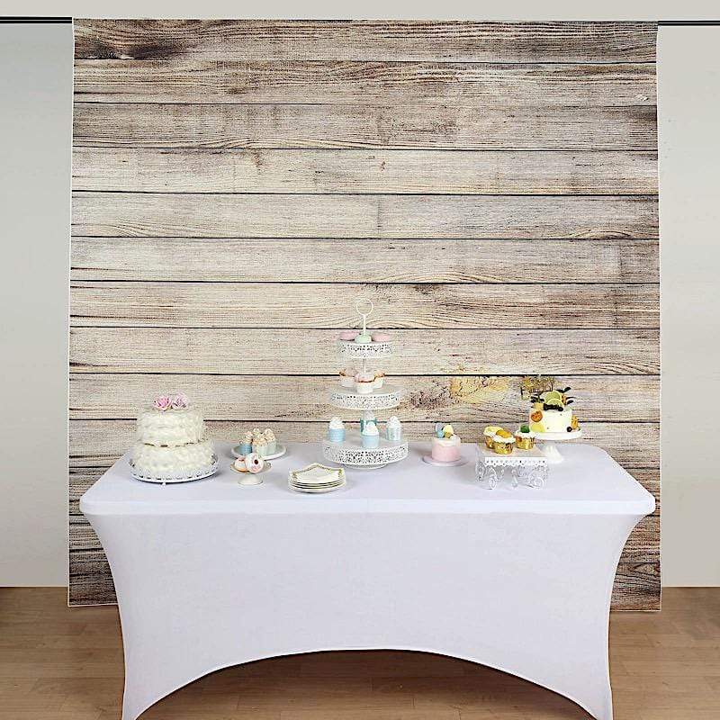 8 ft x 8 ft Printed Vinyl Photo Backdrop Natural Wood Design Party Banner BKDP_VIN_8X8_WOD05
