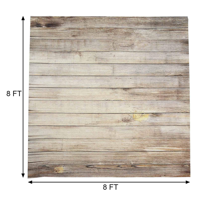 8 ft x 8 ft Printed Vinyl Photo Backdrop Natural Wood Design Party Banner BKDP_VIN_8X8_WOD05