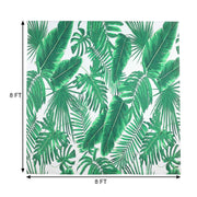 8 ft x 8 ft Printed Vinyl Photo Backdrop Tropical Leaves Party Banner BKDP_VIN_8X8_ARTI04