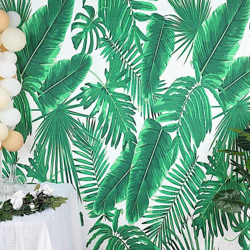 8 ft x 8 ft Printed Vinyl Photo Backdrop Tropical Leaves Party Banner BKDP_VIN_8X8_ARTI04
