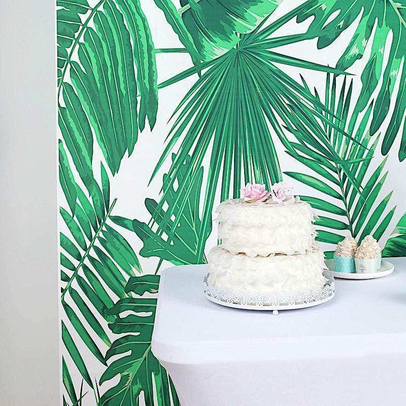 8 ft x 8 ft Printed Vinyl Photo Backdrop Tropical Leaves Party Banner BKDP_VIN_8X8_ARTI04