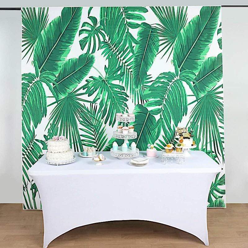 8 ft x 8 ft Printed Vinyl Photo Backdrop Tropical Leaves Party Banner BKDP_VIN_8X8_ARTI04