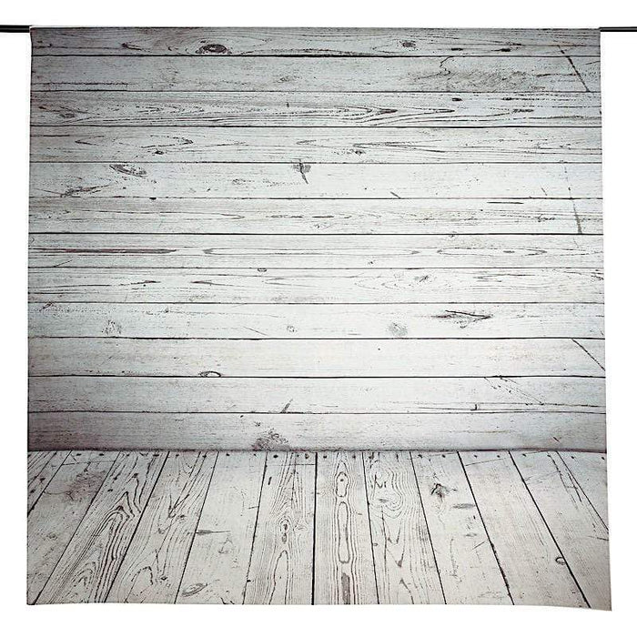 8 ft x 8 ft Printed Vinyl Photo Backdrop White Gray Wood Design Party Banner BKDP_VIN_8X8_WOD04