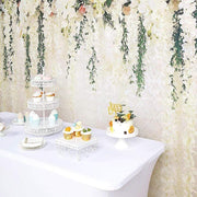 8 ft x 8 ft Printed Vinyl Photo Backdrop White Roses Party Banner BKDP_VIN_8X8_ARTI02