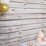 8 ft x 8 ft Printed Vinyl Photo Backdrop Wood Design Party Banner - White Washed BKDP_VIN_8X8_WOD06