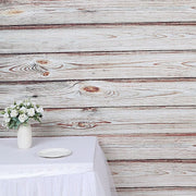 8 ft x 8 ft Printed Vinyl Photo Backdrop Wood Design Party Banner - White Washed BKDP_VIN_8X8_WOD06