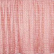 8 ft x 8 ft Satin Rosette Backdrop Curtain Photo Booth Decorations