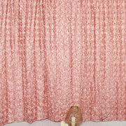 8 ft x 8 ft Satin Rosette Backdrop Curtain Photo Booth Decorations