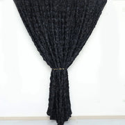 8 ft x 8 ft Satin Rosette Backdrop Curtain Photo Booth Decorations