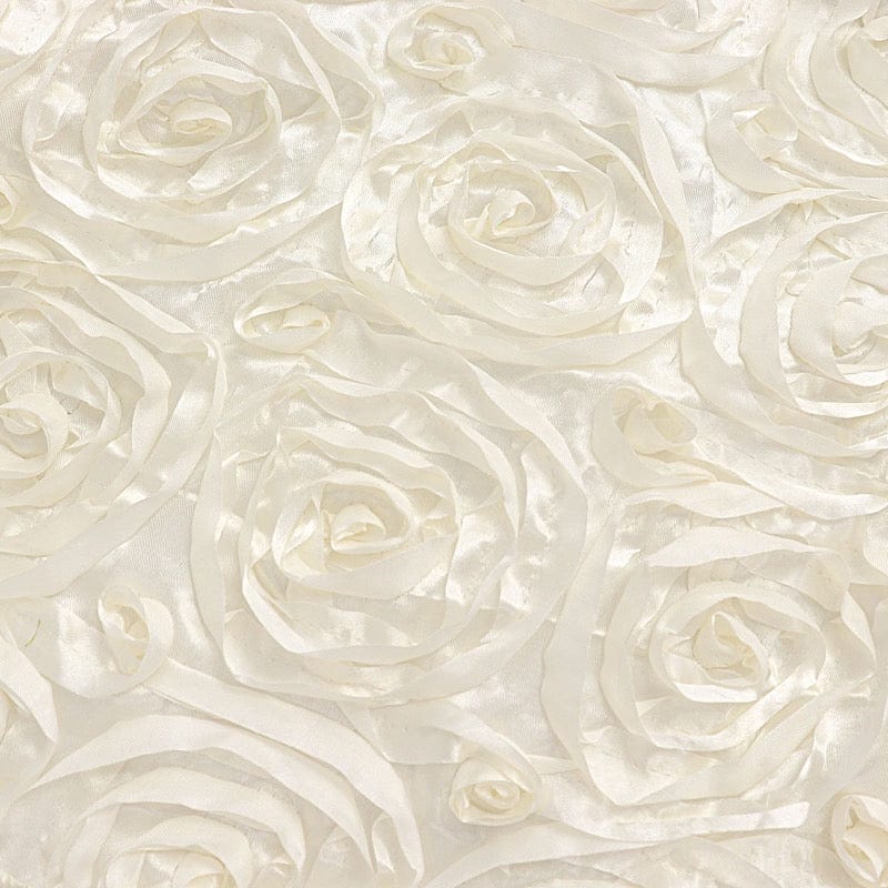 8 ft x 8 ft Satin Rosette Backdrop Curtain Photo Booth Decorations