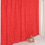 8 ft x 8 ft Satin Rosette Backdrop Curtain Photo Booth Decorations
