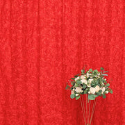 8 ft x 8 ft Satin Rosette Backdrop Curtain Photo Booth Decorations