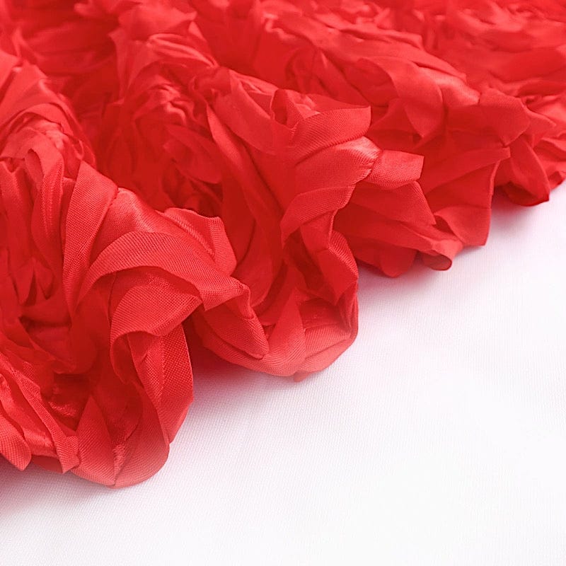 8 ft x 8 ft Satin Rosette Backdrop Curtain Photo Booth Decorations