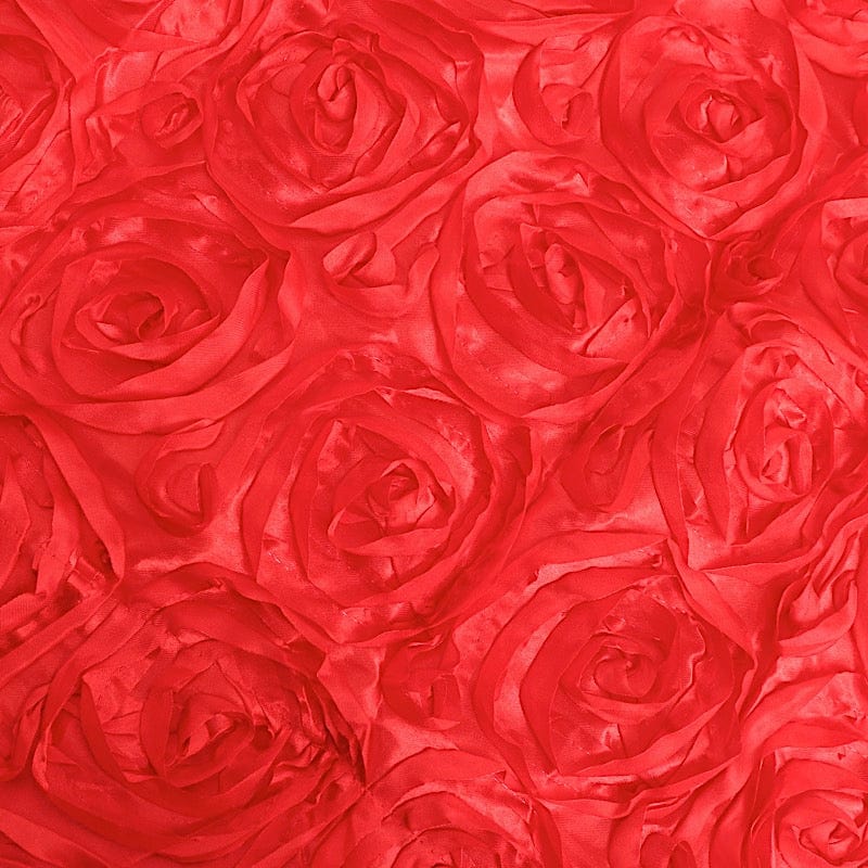 8 ft x 8 ft Satin Rosette Backdrop Curtain Photo Booth Decorations