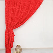 8 ft x 8 ft Satin Rosette Backdrop Curtain Photo Booth Decorations